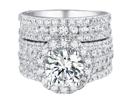 Bold Diamond Engagement Ring S201833A and Band Set S201833B on Sale