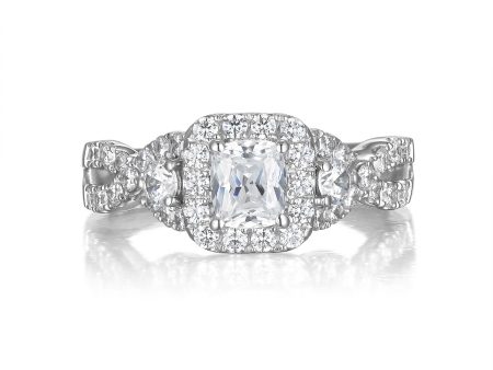 Cushion Cut Diamond Engagement Ring S20157A and Band Set S20157B Online Sale