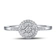 White Gold Diamond Cluster Ring - S2012163 Online Sale