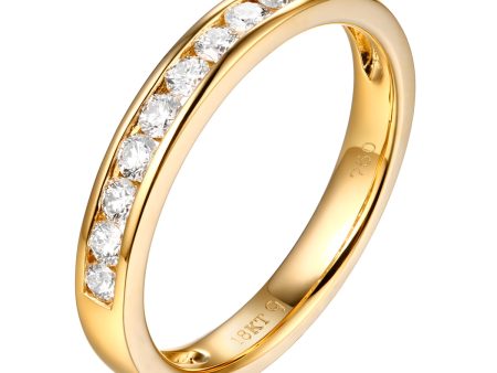 14KT Yellow Gold 9 Diamond Aniversary Band - S201984B For Sale