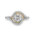 Modern Two Tone Engagement Ring S201791A and Band Set S201791B Online Sale