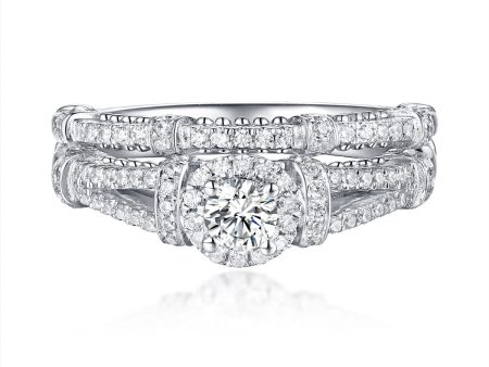 Beau Diamond Engagement Ring S201845A and Band Set S201845B For Cheap