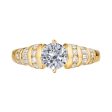 Fancy Cut Round and Taper Diamond Engagement Ring S2012088A Online now