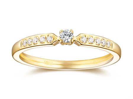 Yellow Gold Diamond Solitaire Plus Promise Ring - S2012170 Sale