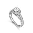 Cushion Cut Diamond Engagement Ring S201512A and Band Set S201512B Sale