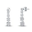 White Gold Diamond Cluster Earrings - S2012128 For Cheap