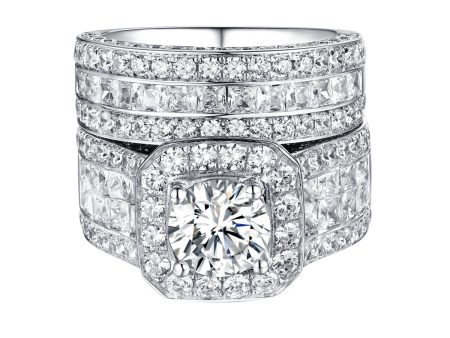 Bold Diamond Engagement Ring S201842A and Band Set S201842B Online