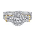 Beau Diamond Engagement Ring S201844A and Band Set S201844B on Sale