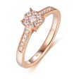 Rose Gold Diamond Cluster Promise Ring - S2012172 Hot on Sale