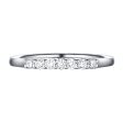 14KT White Gold 7 Diamond Prong Band - S201988B For Discount