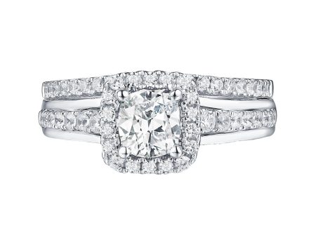 Cushion Cut Engagement Ring S201632A and Band Set S201632B on Sale