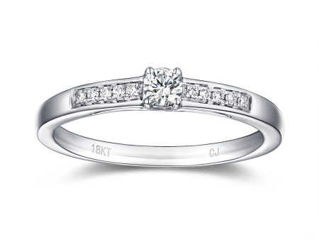 White Gold Diamond Solitaire Plus Promise Ring - S2012167 For Discount