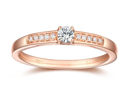 Rose Gold Diamond Solitaire Plus Promise Ring - S2012167 on Sale