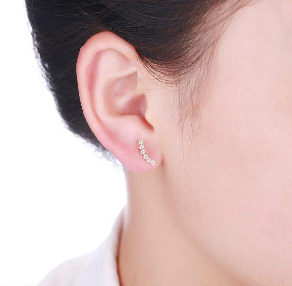 Yellow Gold Fashion Diamond Earrings - S2012126 Fashion