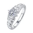 Fancy Cut Round and Taper Diamond Engagement Ring S2012088A Online now