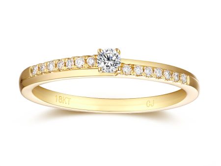 Yellow Gold Diamond Solitaire Plus Promise Ring - S2012168 on Sale