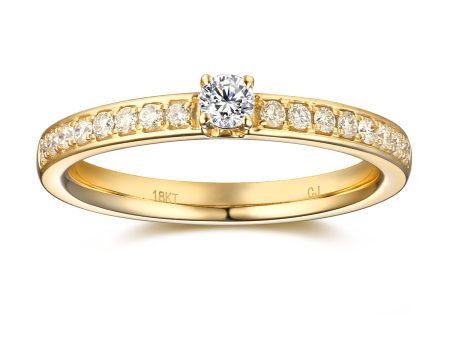 Yellow Gold Diamond Promise Solitaire Plus Ring - S2012166 Online Hot Sale