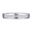 14KT White Gold 9 Diamond Channel Band - S201984B Hot on Sale