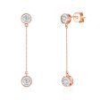 Rose Gold Bezel Set Diamond Drop Earrings - S2012260 Online