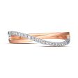 Rose Gold and White Gold Diamond Fashion Ring - S2012196 Fashion