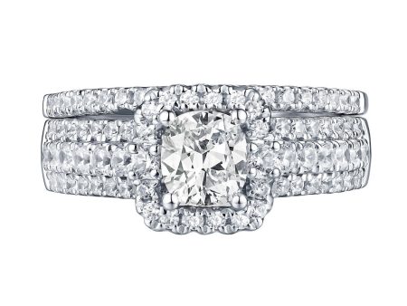 Cushion Cut Diamond Engagement Ring S201610A and Band Set S201610B Online