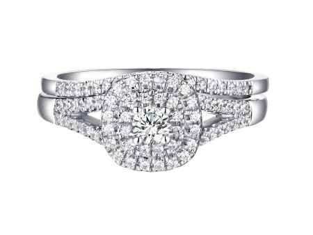 Beau Diamond Engagement Ring S201848A and Band Set S201848B For Discount