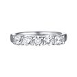 14KT White Gold 5 Diamond Prong Band - S201981B For Cheap