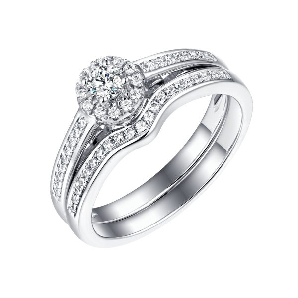 Beau Diamond Engagement Ring S201850A and Band Set S201850B Online