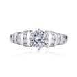 Fancy Cut Round and Taper Diamond Engagement Ring S2012089A Hot on Sale