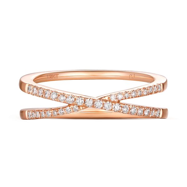 Rose Gold Diamond Fashion Band - S2012153 For Discount