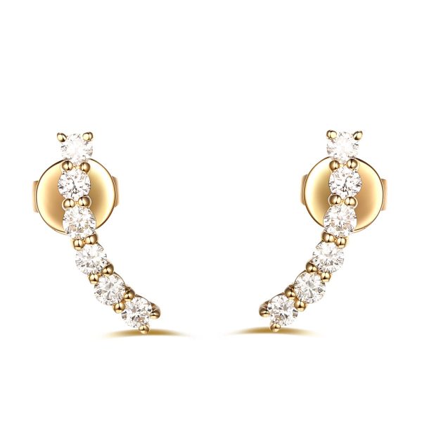 Yellow Gold Fashion Diamond Earrings - S2012126 Fashion