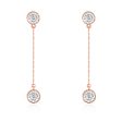 Rose Gold Bezel Set Diamond Drop Earrings - S2012260 Online