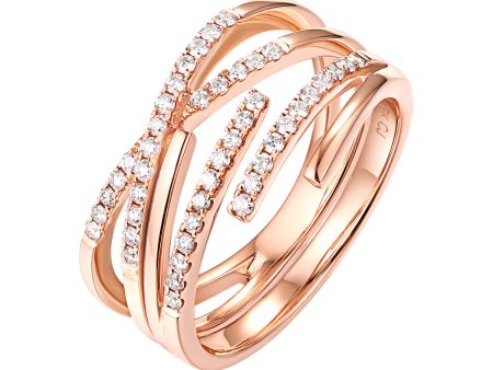 Rose Gold Diamond Fashion Ring - S2012198 For Cheap