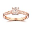 Rose Gold Diamond Cluster Promise Ring - S2012172 Hot on Sale