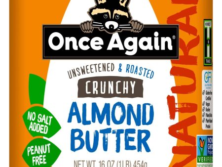 Almond Butter, Crunchy, No Salt Sale