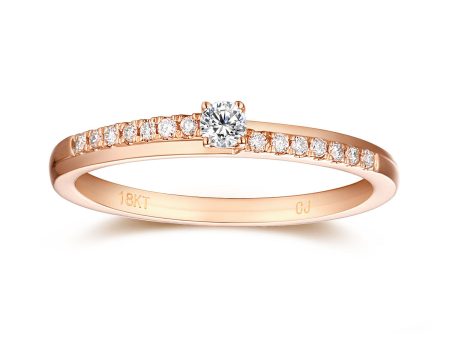 Rose Gold Diamond Solitaire Plus Promsie Ring - S2012168 For Discount