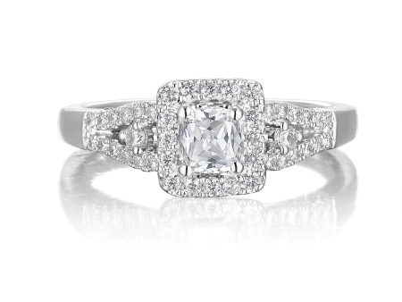 Cushion Cut Diamond Engagement Ring S20158A and Band Set S20158B Online