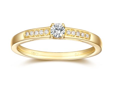 Yellow Gold Diamond Solitaire Plus Promise Ring - S2012167 Hot on Sale