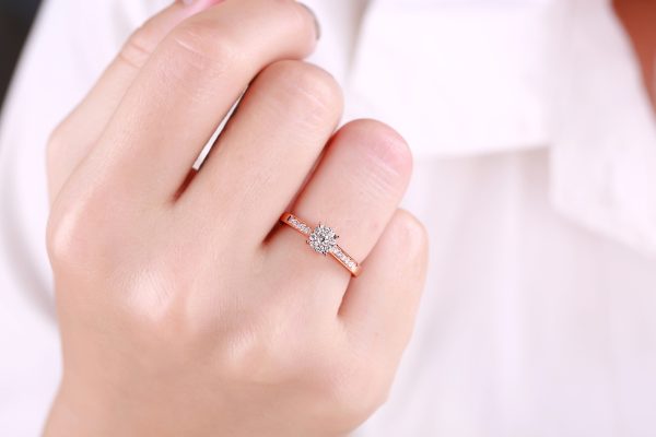 Rose Gold Diamond Cluster Promise Ring - S2012172 Hot on Sale