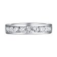 14KT White Gold 9 Diamond Channel Band - S201987B Online