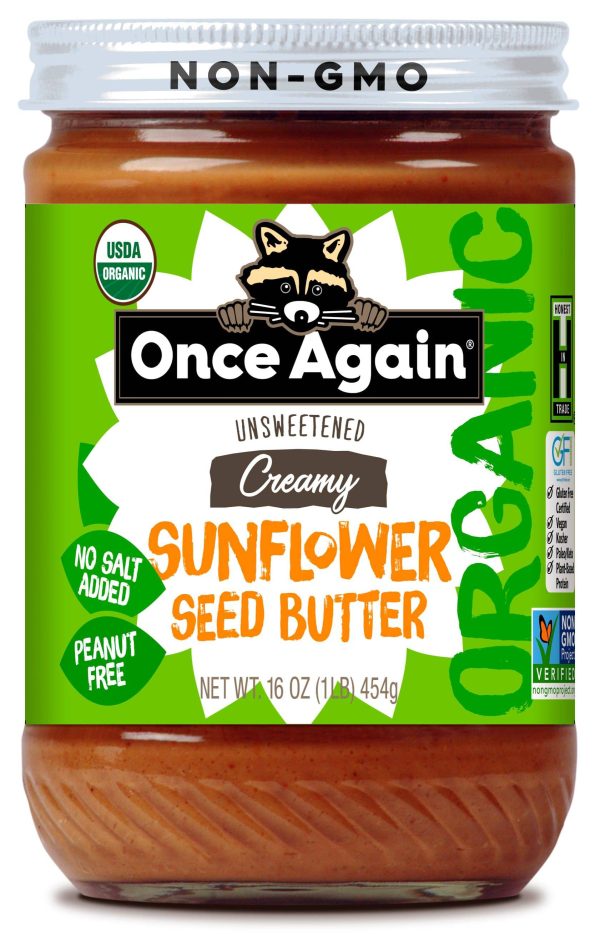 Sunflower Butter, No Salt, Organic Fashion