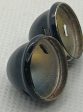 Vintage toy car or motorcycle headlights.  Black. 3 4  Diameter x 9 16  Supply