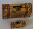 Vintage toy miniature Luggage Set. See description for sizes Hot on Sale