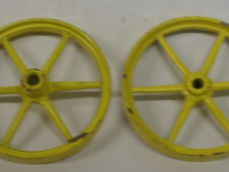 Cast metal toy wheels 2 x 2 8 rim.  Yellow (pair) Online Sale