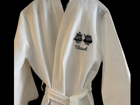 Blessed Two Hearts  Retreat Hotel Waffle Robes on Sale