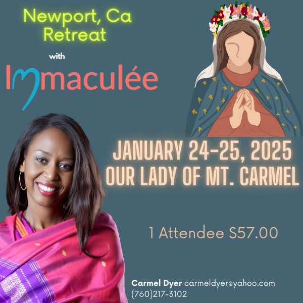 Newport, CA Retreat January 24-25, 2025 with Immaculee Hot on Sale